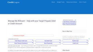 Manage My REDcard - Help with your Target Prepaid, Debit or Credit ...