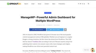 ManageWP–Powerful Admin Dashboard for Multiple WordPress