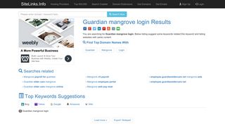 Guardian mangrove login Results For Websites Listing - SiteLinks.Info