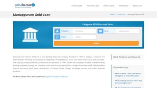 Manappuram Gold Loan Interest Rates, Eligibility, Apply Online