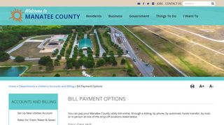 Bill Payment Options - Manatee County