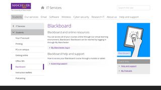 Blackboard (The University of Manchester) - IT Services