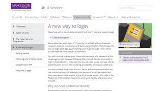 A new way to login (The University of Manchester) - IT Services