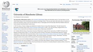University of Manchester Library - Wikipedia