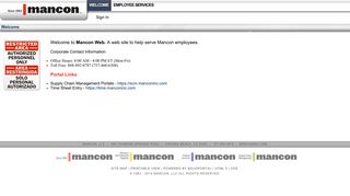 Mancon Web: Welcome