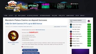 Mandarin Palace Casino no deposit bonus codes