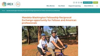 Mandela Washington Fellowship Reciprocal Exchange opportunity for ...