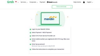 Bank Top Up – Mandiri – Internet | Grab ID