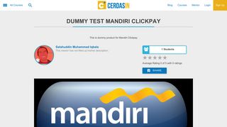 Cerdasin - Dummy Test Mandiri Clickpay