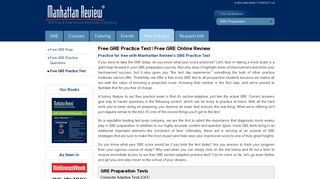 Free GRE Practice Test | Free GRE Online Review - Manhattan Review