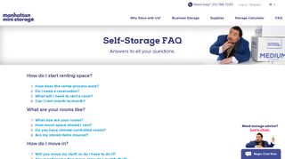 Frequently Asked Questions | Manhattan Mini Storage