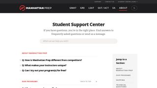 Student Support Center | Manhattan Prep