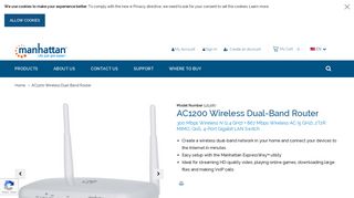 Manhattan Products - AC1200 Wireless Dual-Band Router (525480)