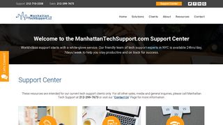 Support Center | Manhattan Tech Support