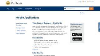 Mobile Applications Overview - Manheim