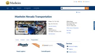 Manheim Nevada Transportation