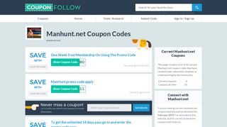 Manhunt Coupons, Promo Codes for February 2019 - CouponFollow