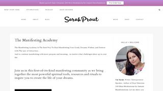 The Manifesting Academy | SARAH PROUT