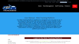 Login to the Web Tracking Platform - Manila GPS Tracker