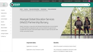 Manipal Global Education Services (MaGE) Partnership Bursary ...
