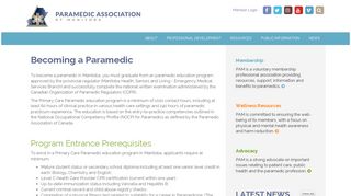 Becoming a Paramedic - PAM | Paramedic Association of Manitoba