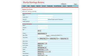 Register - Manju Marriage Bureau