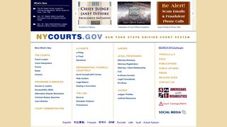 New York State Unified Court System: NYCOURTS.GOV