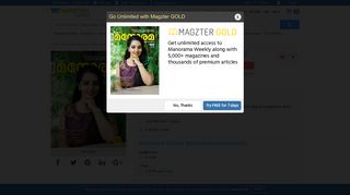Manorama Weekly Magazine - Get your Digital Subscription - Magzter