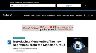 Introducing MansionBet: The new sportsbook from the Mansion Group
