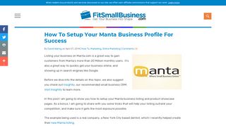 How To Setup Your Manta Business Profile For Success