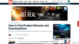 How to Find Product Manuals and Documentation | PCMag.com