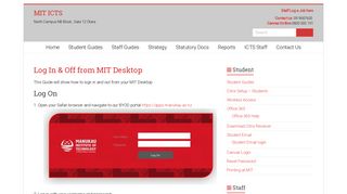 Log In & Off from MIT Desktop - MIT ICTS - Manukau Institute of ...
