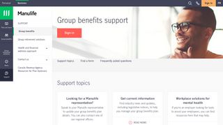 Manage your group benefits plan - Manulife