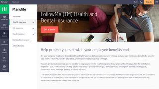 FollowMe™ - Health & dental insurance | Manulife