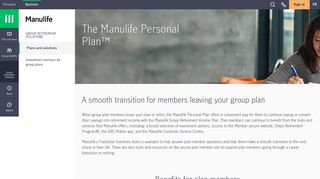 The Manulife Personal Plan™ - Group retirement | Manulife