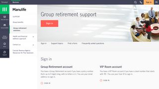 Group retirement solutions - Business support | Manulife