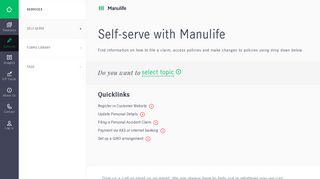 Self-serve | Services | Manulife Singapore