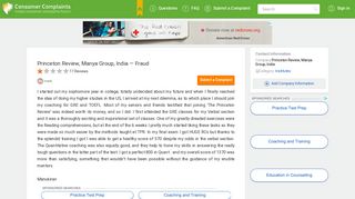 Princeton Review, Manya Group, India — Fraud