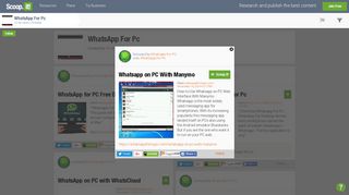 Whatsapp on PC Wiith Manymo | WhatsApp For Pc |... - Scoop.it