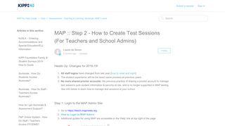 MAP :: Step 2 - How to Create Test Sessions (For Teachers and ...