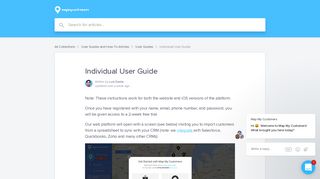 Individual User Guide | Map My Customers Help Center