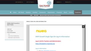 NWEA MAP Growth & MAP Skills / Single Sign-On Login Information