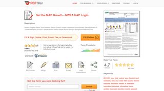 Fillable Online MAP Growth - NWEA UAP Login Fax Email Print ...