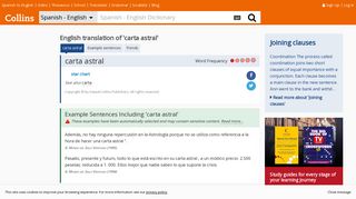 English Translation of “carta astral” | Collins Spanish-English Dictionary