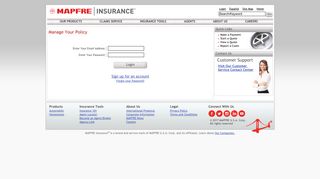 Login - MAPFRE Insurance