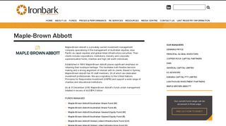 Maple-Brown Abbott - Ironbark Asset Management