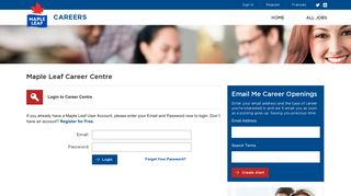 Login | Maple Leaf Career Centre