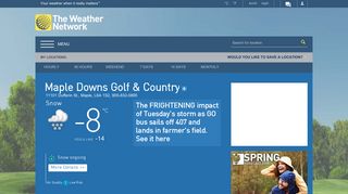 Golf Report: Maple Downs Golf & Country Club, ON - The Weather ...