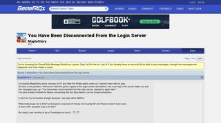 You Have Been Disconnected From the Login Server - MapleStory ...