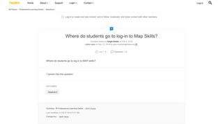 Where do students go to log-in to Map Skills? | NWEA Connection